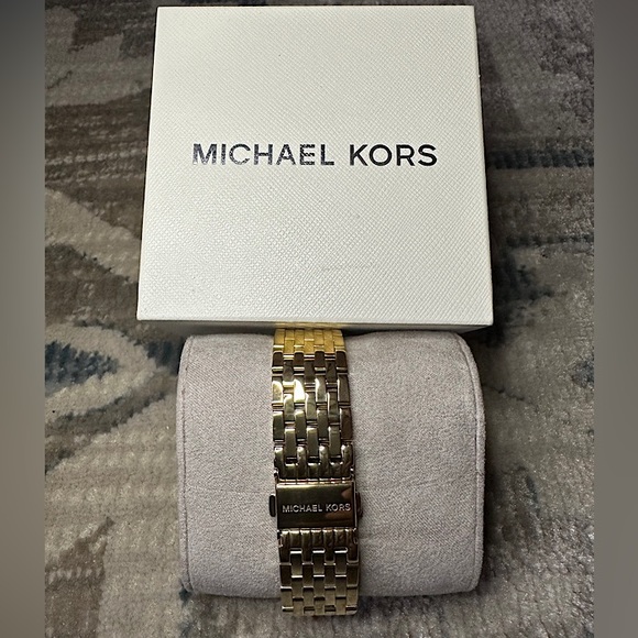 NWT Gold-Tone Stainless Steel Bracelet Watch - Pavé Case by Michael Kors - Picture 3 of 9